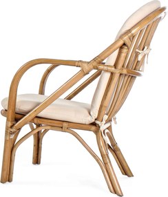 Poltrona da Giardino 64x77x89 cm in Rattan con Cuscino Golf Beige...