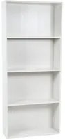 Beth - libreria in legno a 4 ripiani - 73x24x170h cm bianco