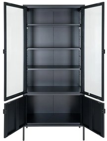 Vetrina metallica nera 80x180 cm Brisbane - House Nordic