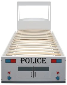 Letto Bimbo Auto della Polizia con Scrivania 90x200 cm