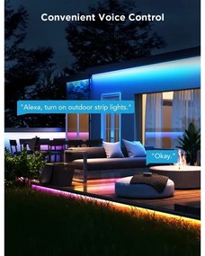 Govee - Striscia LED per esterni Pro SMART RGBICWW 10m Wi-Fi IP65