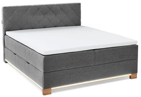 Letto boxspring grigio con contenitore 180x200 cm Messina - Meise Möbel