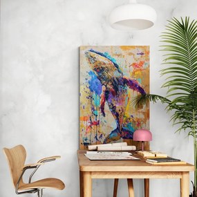 Quadro su tela – Balena con imitazione di pittura