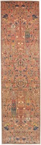 Samarkand Tappeto 300 x 80 Marrone (Pakistan) Annodato A Mano