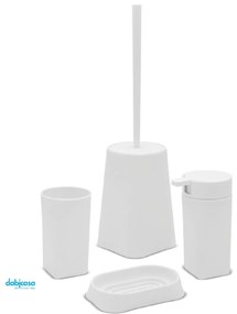 Accessori D'Appoggio "Denver" Set 4 Pezzi In Plastica Bianco