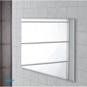 Specchio "Linea Prime" Rettangolare C/Bisellatura 60x80 Cm Filo Lucido