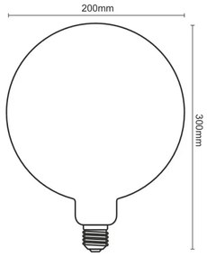 Lampadina LED FILAMENT SPIRAL VINTAGE G200 E27/4W/230V 2000K