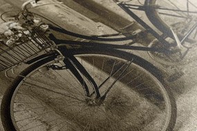 Stampa su tela – Bicicletta rustica in seppia
