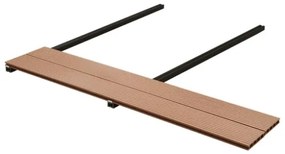 Pavimento per esterni in WPC con accessori 16 m² 2,2 m marrone
