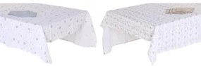 Tovaglia e tovaglioli DKD Home Decor 150 x 250 x 0,5 cm Azzurro Marrone Bianco (2 Unità)