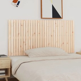 Testiera Da Parete 185x3x90 Cm İn Legno Massello Di Pino /