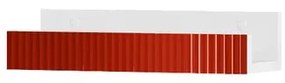 Mensola per bagno Niwa L 40 cm laccato opaco bianco con vetro paprika