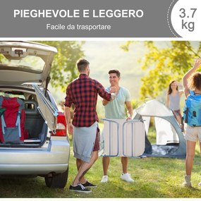 Lettino Prendisole in Acciaio Pieghevole Reclinabile Crema...