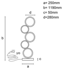 Lampada da terra LED dimmerabile LED/85W/230V 3000-6500K + telecomando