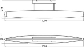 Osram - Plafoniera LED da soffitto DECOR FLAT LED/23W/230V grigio