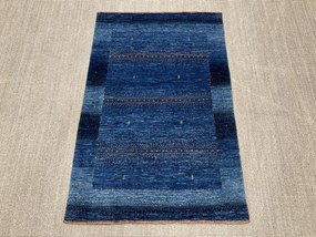 Loribaft Tappeto 130x90 Blu (Iran) Annodato A Mano