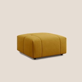 Giotto pouf in morbida microfibra effetto velluto impermeabile idrorepellente T09 giallo
