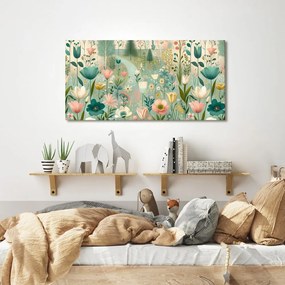 Quadro su tela – Fiori primaverili sul sentiero del bosco