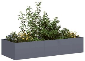 Fioriera Antracite 200x80x40 Cm İn Acciaio /