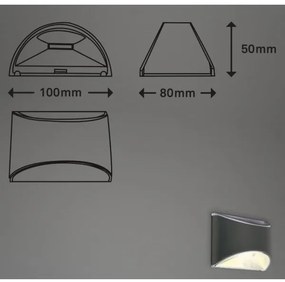 Briloner 3133015 - Applique solare a LED LED/2W/3,7V IP44 3000K