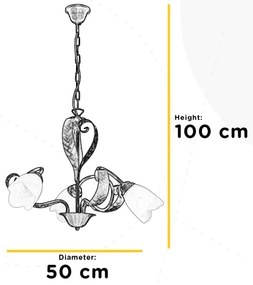 ONLI - Lampadario a sospensione con catena SONIA 3xE14/6W/230V