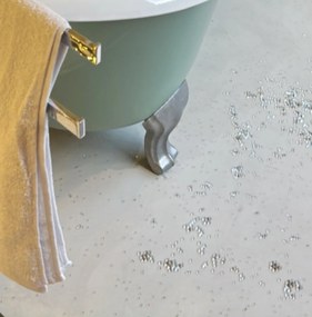 Vasca 182x81 freestanding in ghisa con troppopieno piedi modello deco alluminio naturale con colonna scarico cromo Admiral Devon&Devon