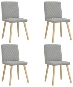 Sedie Da Pranzo 4 Pz Grigio Nuvola İn Tessuto /