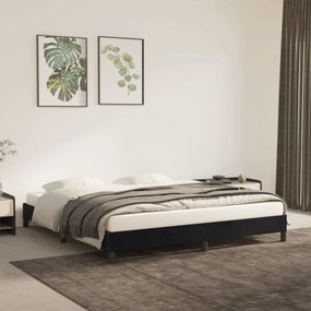 Giroletto Senza Materasso Nero 160x200 Cm İn Velluto /