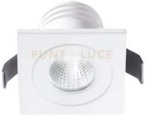Gfa771n- faretto da incasso led 4000k 370lm 5w quadrato 5x5cm allum...