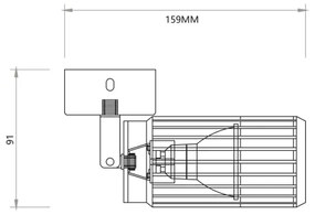 Faretto VERTICAL 1xGU10/8W/230V nero