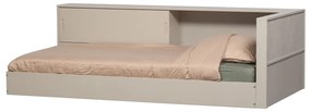 Letto singolo grigio/beige in pino massiccio rete non inclusa 90x200 cm Carter – WOOOD