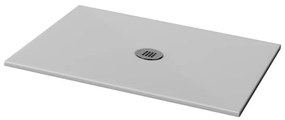 Piatto doccia in ceramica extra slim grigio L 200 x L 90 cm