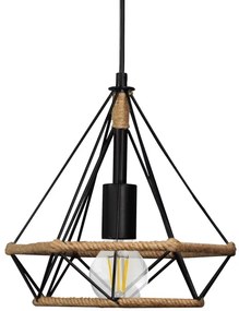 Lampadario su fune BROXTON 1xE27/20W/230V