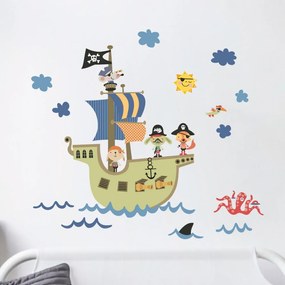 Adesivi murali per bambini Nave pirata - Ambiance