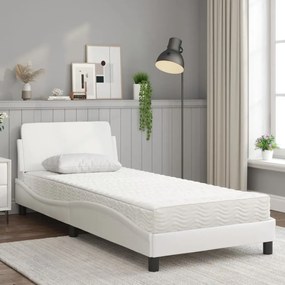 Letto con materasso bianco 80x200 cm in similpelle