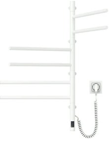 Portasciugamani rotante elettrico con termostato ARABESQUE 196W/230V 81,8 cm IP44 bianco