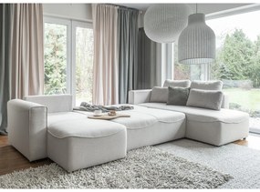 Divano letto angolare crema (a U) Homely Tommy - Miuform