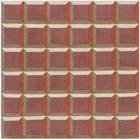 Tappeto in lana a pelo basso tuftato a mano Uma