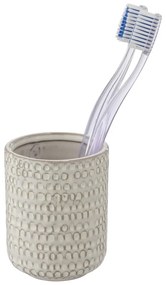 Tazza in ceramica color crema per spazzolini da denti Pergole - Wenko
