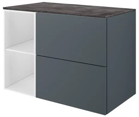 Mobile da bagno sotto lavabo SENSEA Neo Line grigio scuro/cemento L 60 x H 65 x P 48.5 cm, lavabo non incluso