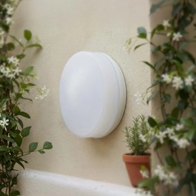 Applique con sensore di Movimento 2xE27 a Luce Diffusa IP65 Bianca