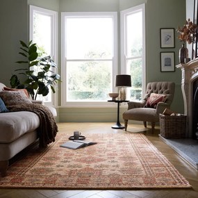 Tappeto rosa e color terracotta in misto iuta tessuto a mano 160x230 cm Lana Jute – Flair Rugs