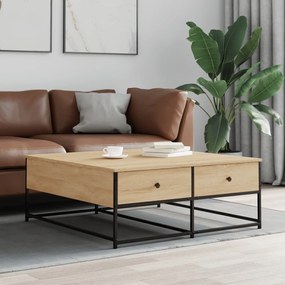 Tavolino Da Salotto Rovere Sonoma 100x99x40cm Legno Multistrato /