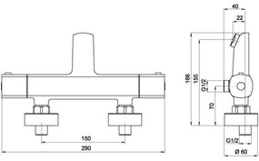 Novaservis - Termostatico rubinetto bagno METALIA cromo lucido