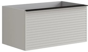 Mobile da bagno sotto lavabo Pixel stripes grigio L 80 x H 40 x P 45.5 cm 2 cassetti, lavabo non incluso
