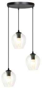 Lampadario a Sospensione in Acciaio e Vetro ISTAR 3 BL PREMIUM 3xE27
