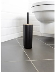 WENKO 25304100 - Set WC ROTELLO 10x36 cm nero/marrone