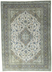 Kashan Tappeto 350x250 Beige (Iran) Annodato A Mano