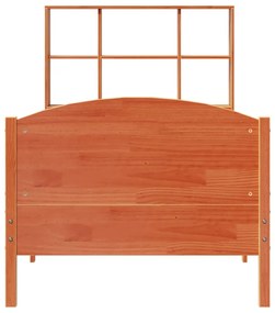 Letto libreria senza materasso marrone cera 90x190 cm in pino