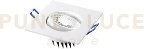 Incasso led orione bianco quadrato 7w 650lm 4000k 9x9x5,7cm